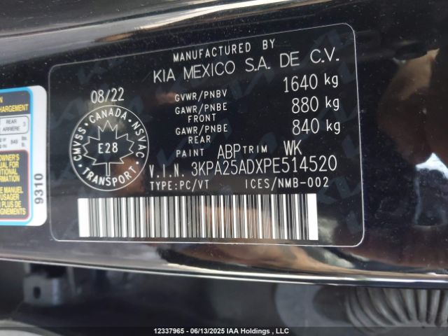 3KPA25ADXPE514520 KIA mpi gamma ii