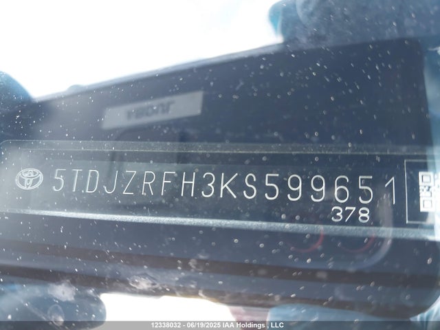 5TDJZRFH3KS599651 Toyota 2gr-fks