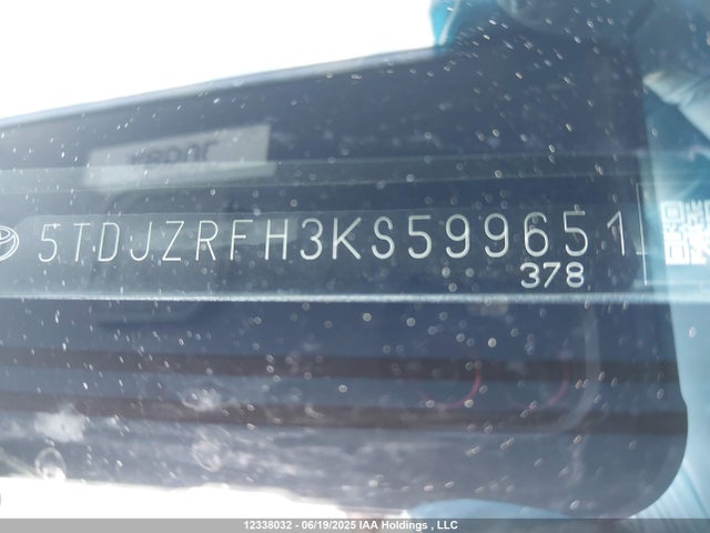 5TDJZRFH3KS599651 Toyota 2gr-fks