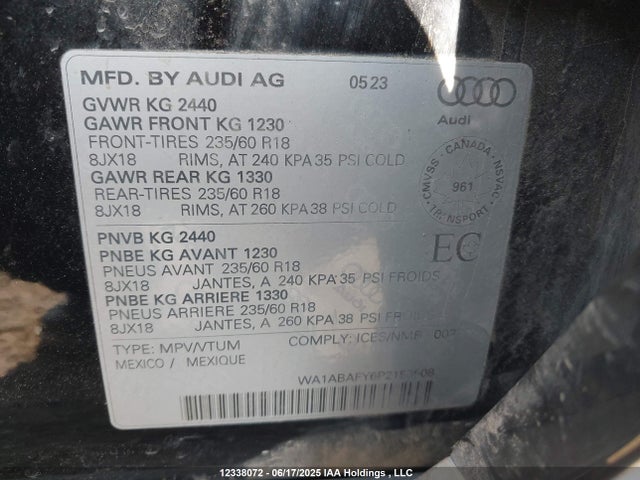 WA1ABAFY6P2153508 Audi 40 tfsi