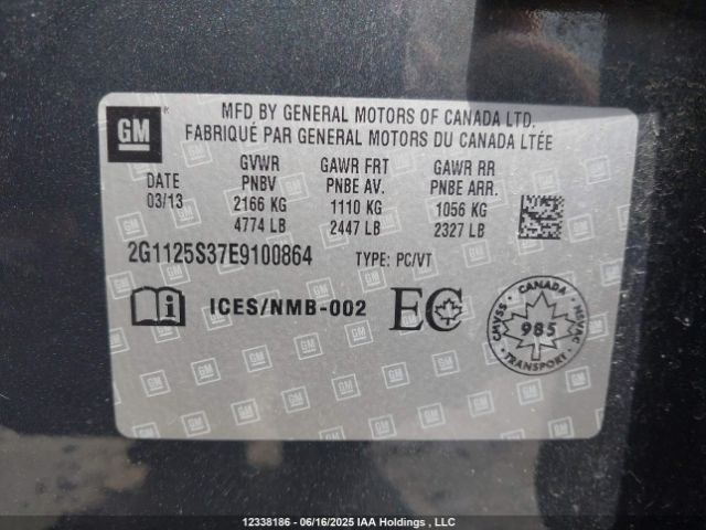 2G1125S37E9100864 Chevrolet lfx