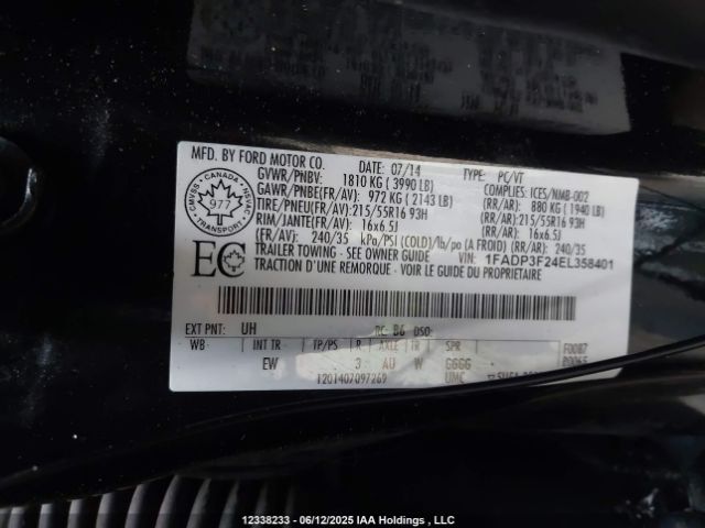 1FADP3F24EL358401 Ford 2014