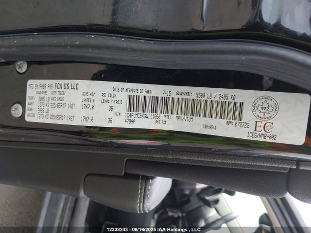 1C4PJMCBXGW111050 Jeep 2016