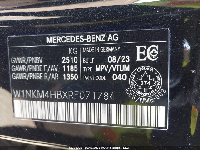 W1NKM4HBXRF071784 Mercedes-Benz m254