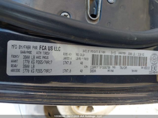 1C6RR7FT0FS686780 RAM 2015