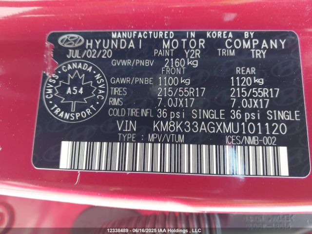 KM8K33AGXMU101120 Hyundai Kona Electric Ultimate