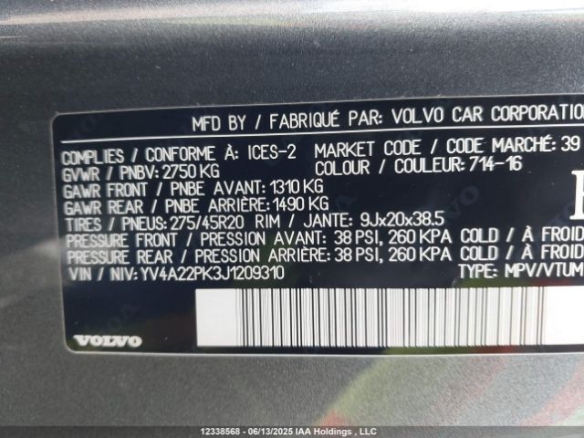 YV4A22PK3J1209310 Volvo b4204ts(hp)
