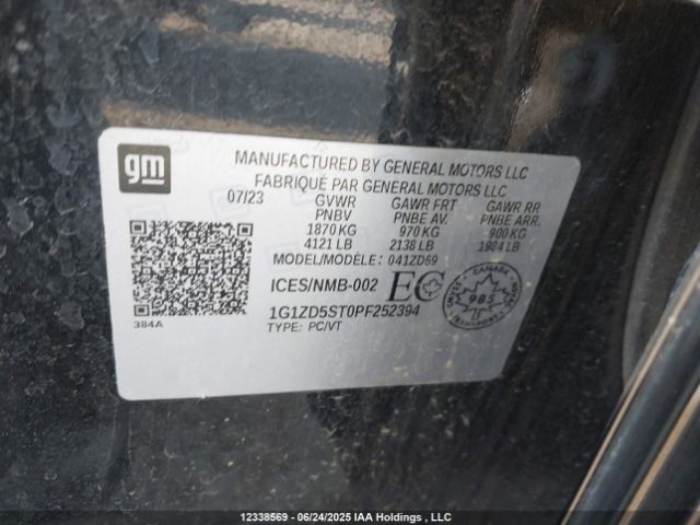 1G1ZD5ST0PF252394 Chevrolet lfv