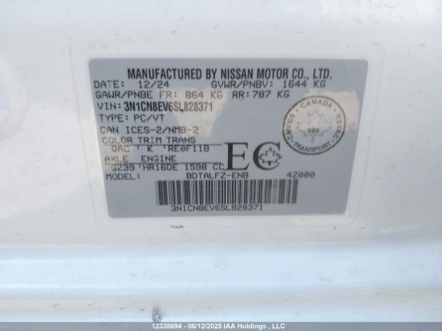 3N1CN8EV6SL828371 Nissan Versa