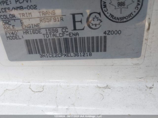 3N1CE2CPXEL361218 Nissan VERSA NOTE