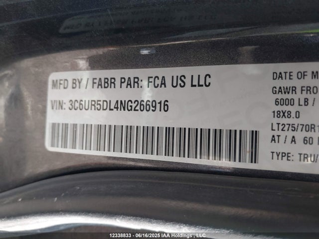 3C6UR5DL4NG266916 RAM 2500