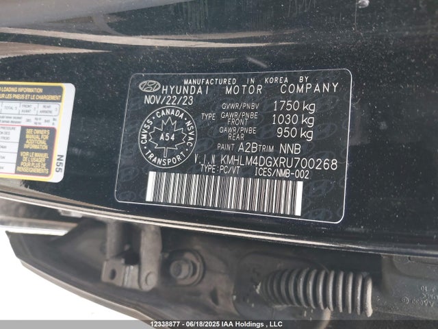 Hyundai mpi nu pe 2024 KMHLM4DGXRU700268 Image 9