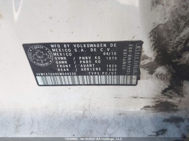 3VWFA7AU8FM509239 Volkswagen GOLF SPORTWAGEN