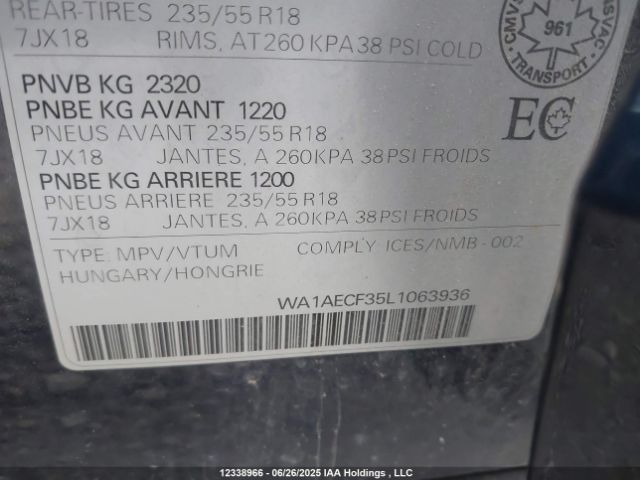 WA1AECF35L1063936 Audi Q3