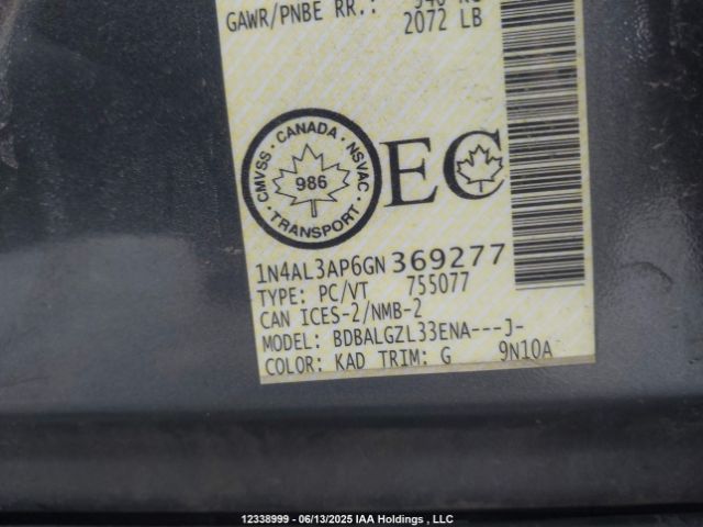 1N4AL3AP6GN369277 Nissan Altima
