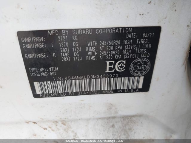 4S4WMALD3M3453970 Subaru Ascent