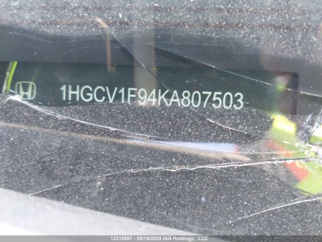1HGCV1F94KA807503 Honda Accord Touring 1.5t
