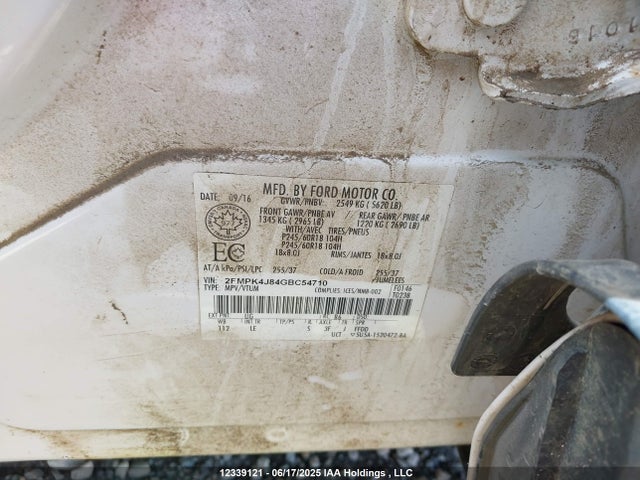 Ford 2016 2016 2FMPK4J84GBC54710 Image 18