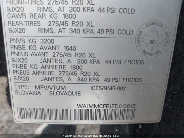 WA1MMCFE1ED013845 Audi Tdi