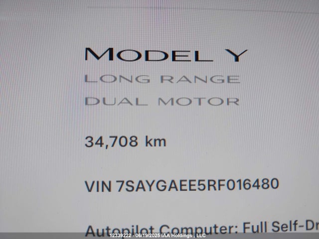 7SAYGAEE5RF016480 Tesla 2024