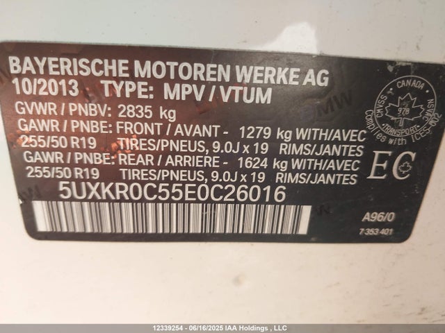 5UXKR0C55E0C26016 BMW 2014