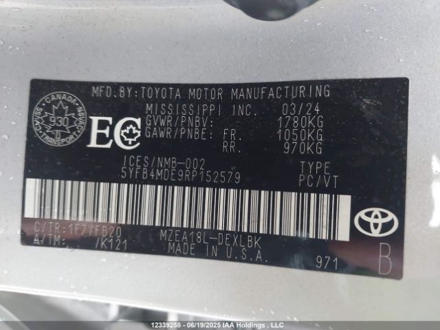 5YFB4MDE9RP152579 Toyota m20a-fks