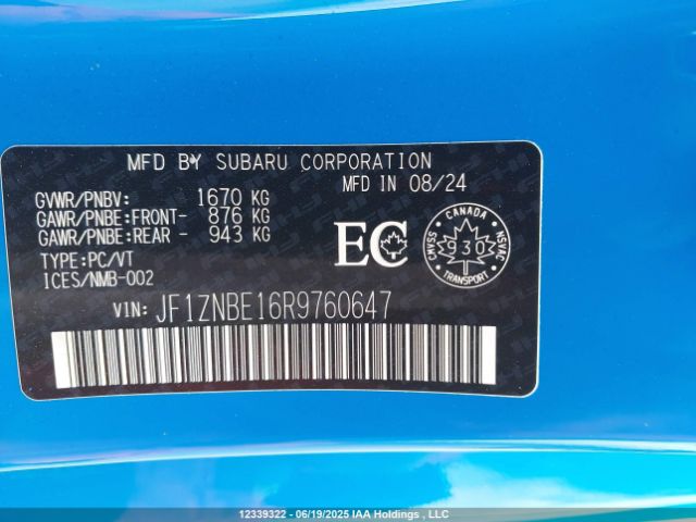 JF1ZNBE16R9760647 Toyota na