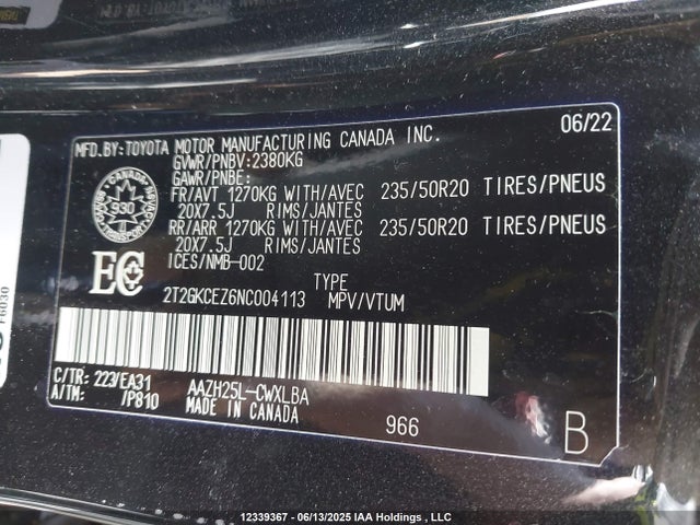 Lexus a25a-fxs, 5nm+4nm 2022 2T2GKCEZ6NC004113 Image 9