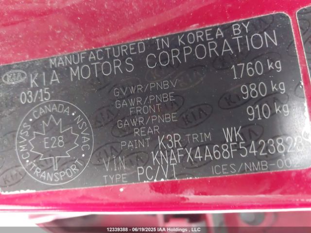 KNAFX4A68F5423823 KIA dohc mpi nu