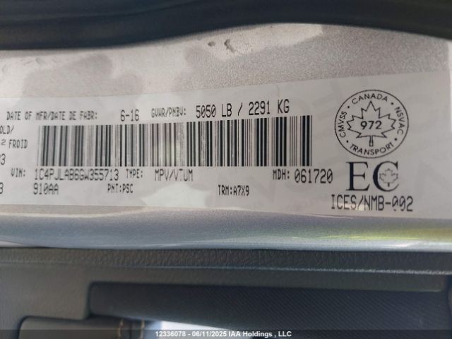 1C4PJLAB6GW355713 Jeep Cherokee Sport