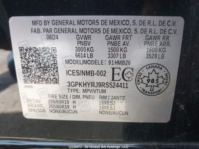 3GPKHYRJ9RS524411 Honda x0c+ec5