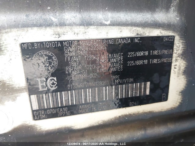 2T3DWRFV7NW139360 Toyota a25a-fxs, 3nm+4nm(ni)