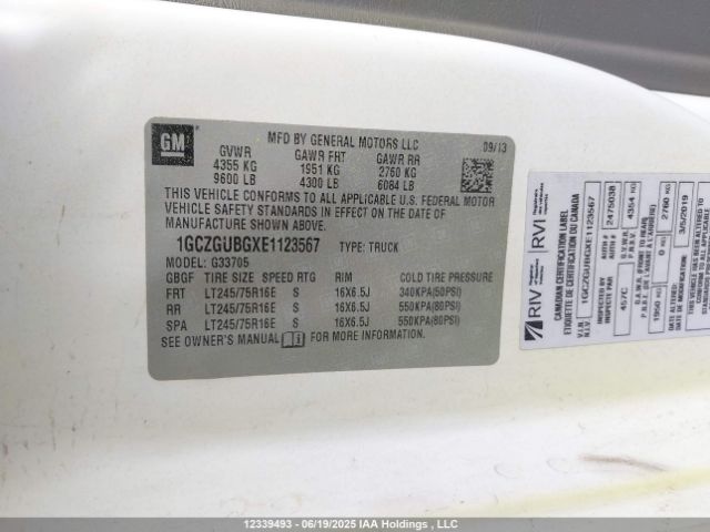 1GCZGUBGXE1123567 Chevrolet l96