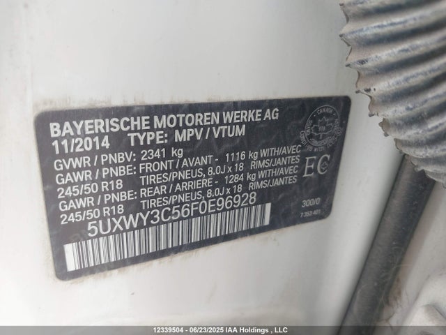 5UXWY3C56F0E96928 BMW X3