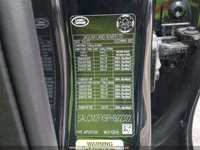 Land Rover aj20p 2023 SALCM2FX9PH922322 Image 9