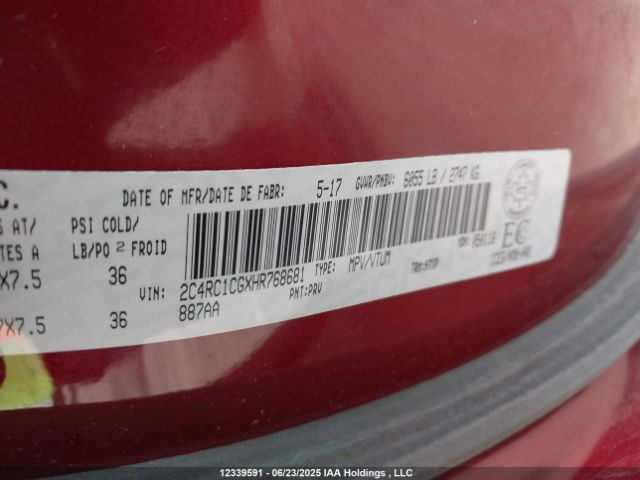 2C4RC1CGXHR768681 Chrysler Pacifica