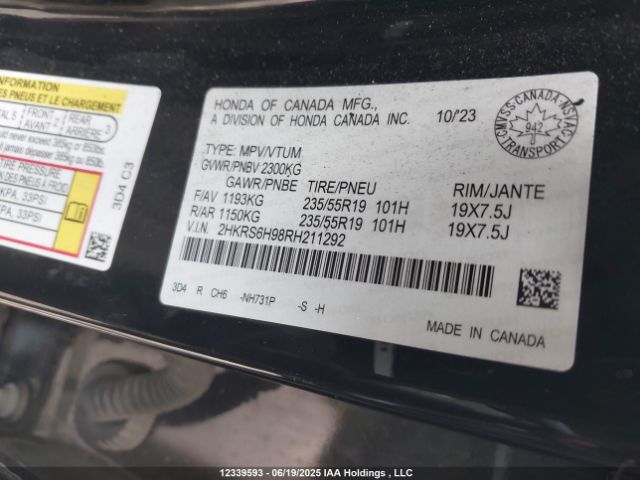 2HKRS6H98RH211292 Honda lfc3