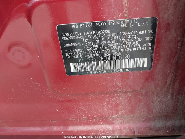 JF2SJCHC0EH406120 Subaru 2.5na c0