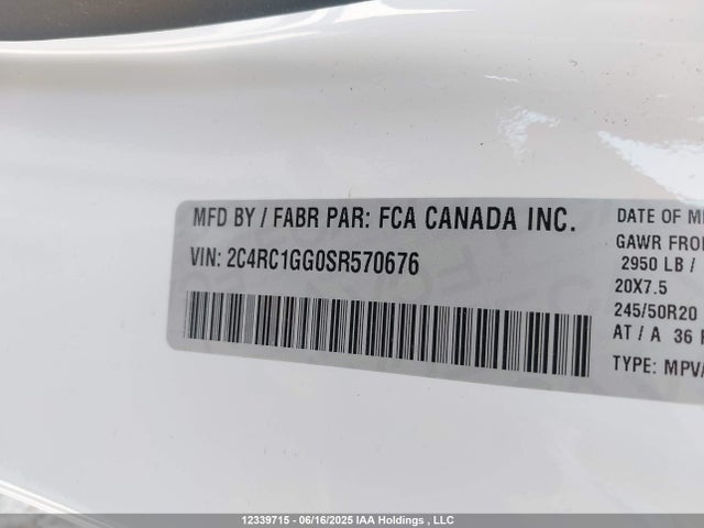 Chrysler 2025 2025 2C4RC1GG0SR570676 Image 9
