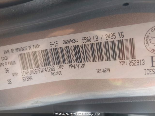 1C4PJMCS7FW741283 Jeep 2015