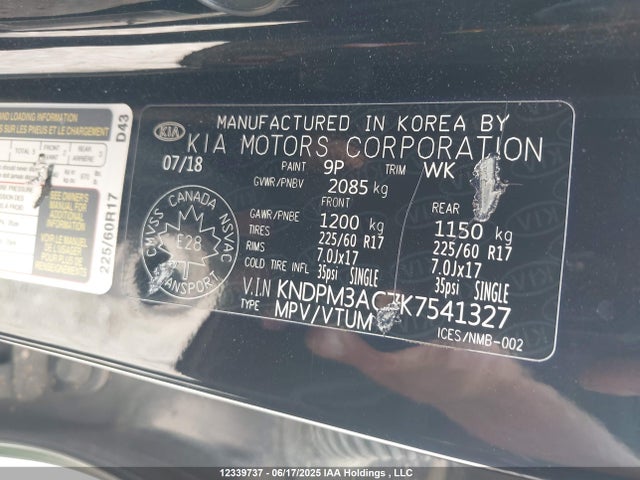 KIA gdi theta ii 2019 KNDPM3AC7K7541327 Image 9