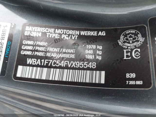 WBA1F7C54FVX95548 BMW 228I