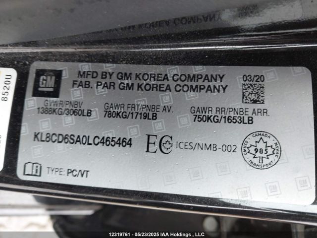KL8CD6SA0LC465464 Chevrolet Spark 1lt Cvt