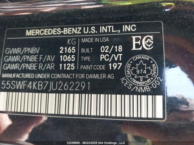 55SWF4KB7JU262291 Mercedes-Benz m274