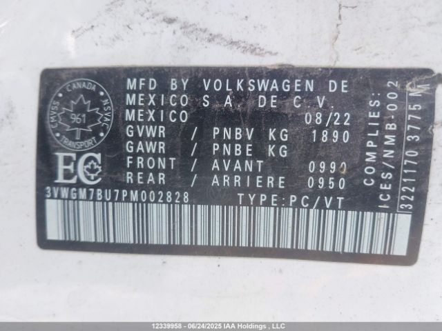 3VWGM7BU7PM002828 Volkswagen tsi