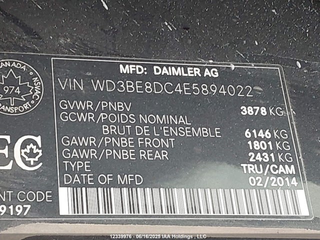 WD3BE8DC4E5894022 Mercedes-Benz mg3+mh5 (epa/14)