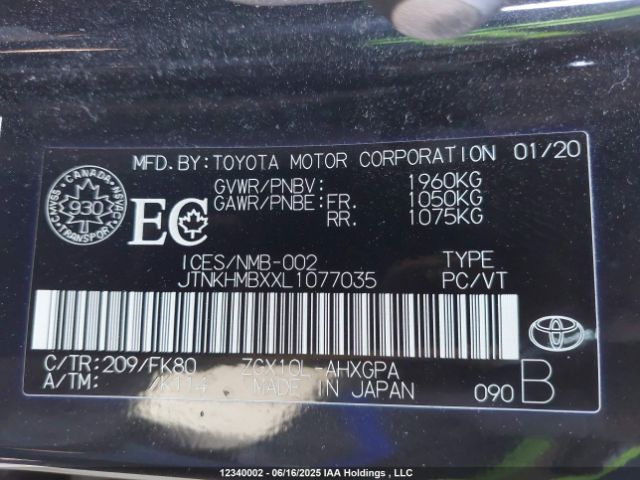 JTNKHMBXXL1077035 Toyota C-HR LE