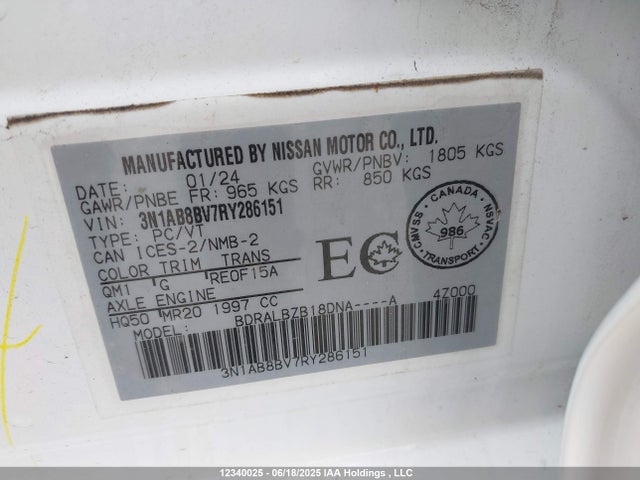 Nissan Sentra 2024 3N1AB8BV7RY286151 Image 19