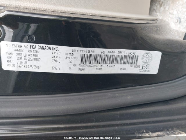 Dodge Grand Caravan 2017 2C4RDGDG0HR726941 Image 9