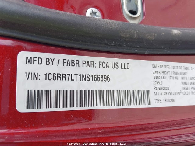 RAM 2022 2022 1C6RR7LT1NS166896 Image 9